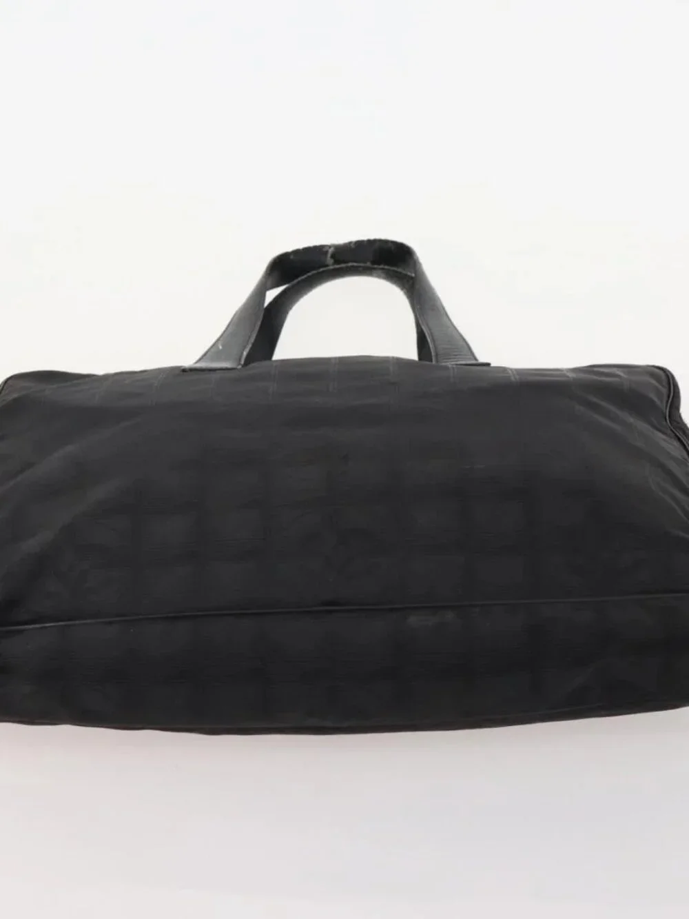 CHANEL New Travel Line Tote Bag Nylon 3 Set Black CC Auth 176442